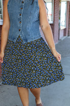 Midi Slip Skirt in Wild Mesa Midi Skirt Mikarose- Tilden Co.