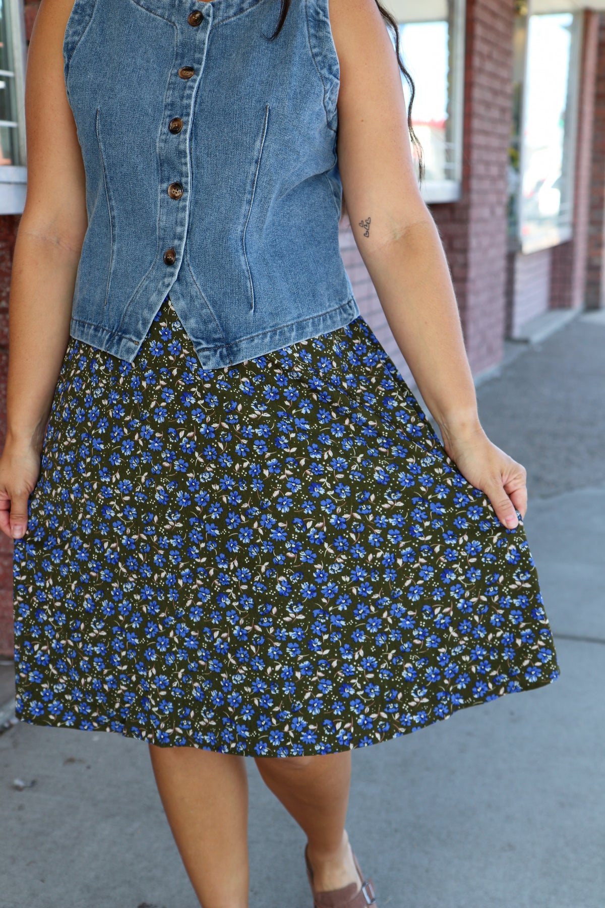Midi Slip Skirt in Wild Mesa Midi Skirt Mikarose- Tilden Co.