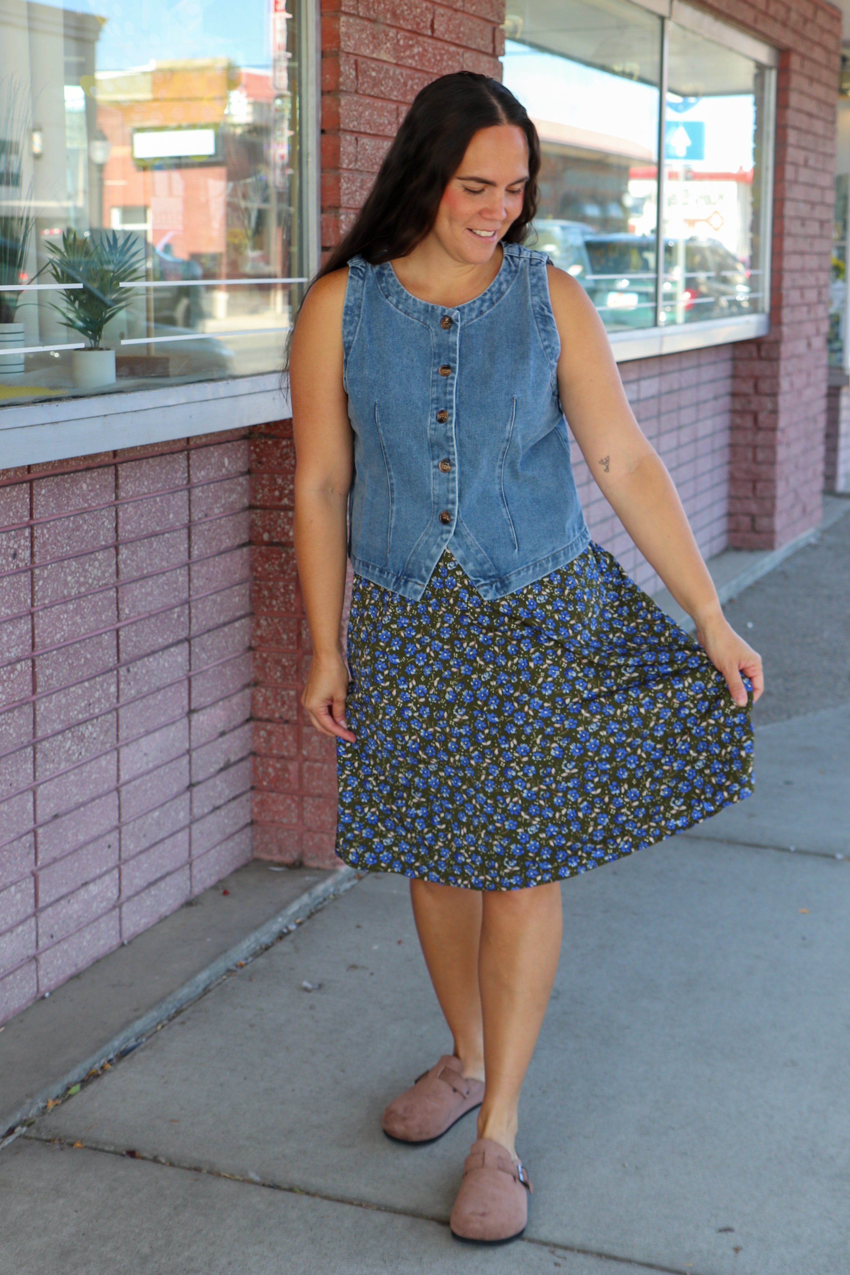 Tailored Vest in Blue Haze Vest Mikarose- Tilden Co.