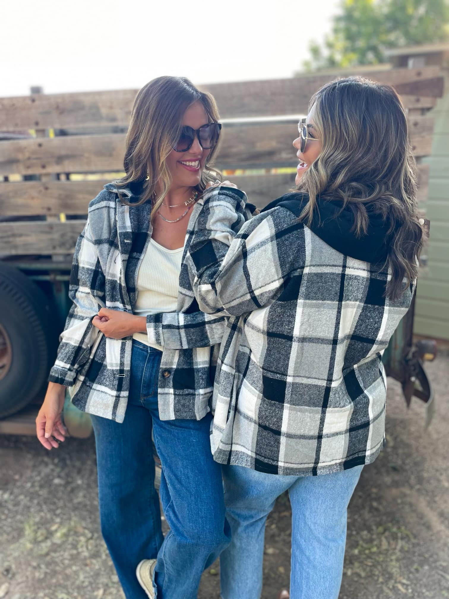 Jackson Plaid Shacket in Two Colors Womens Ave Shops- Tilden Co.