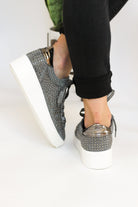Diva Sneaker in Pewter 120 Sneakers Naughty Monkey- Tilden Co.