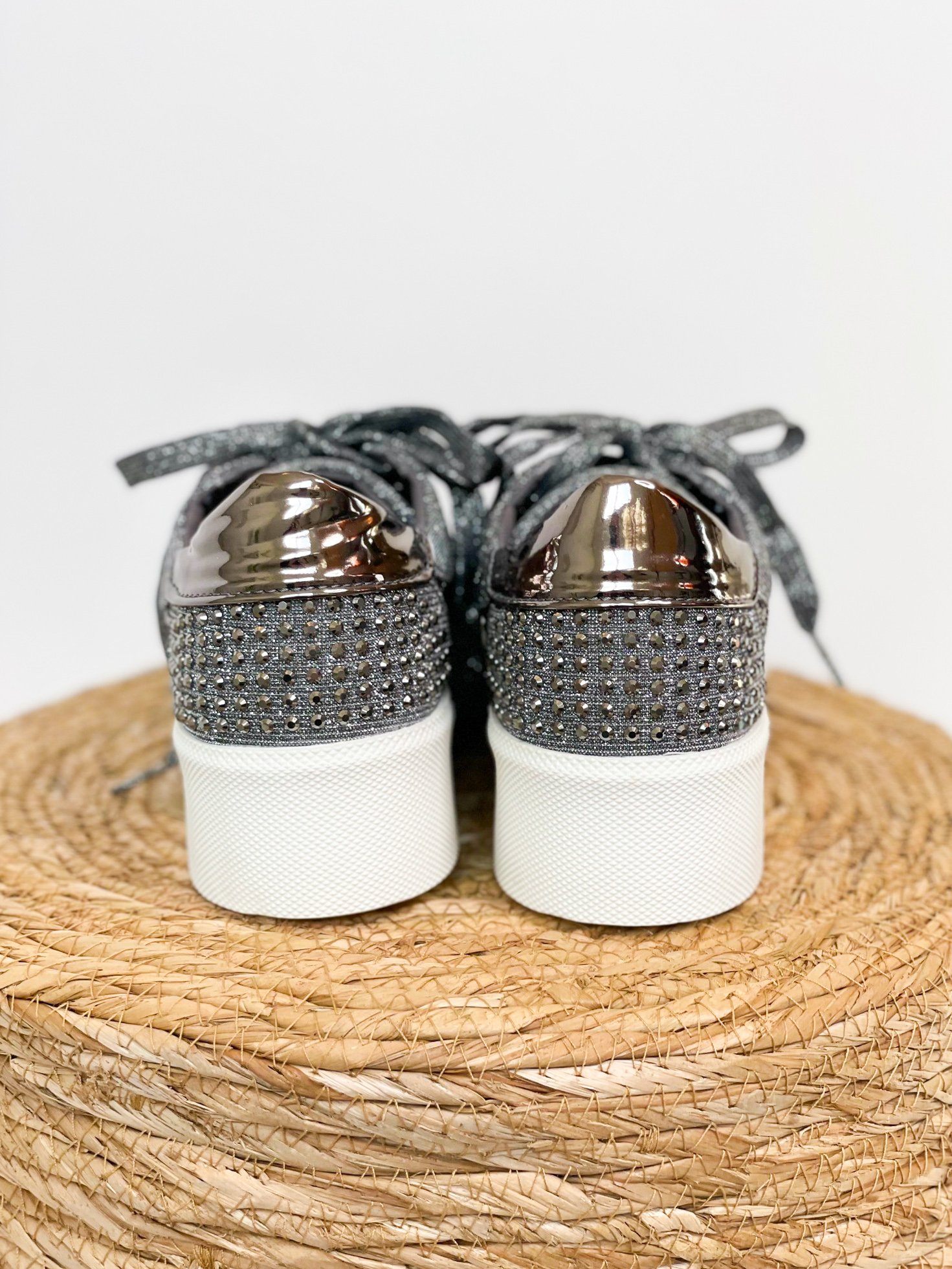 Diva Sneaker in Pewter 120 Sneakers Naughty Monkey- Tilden Co.