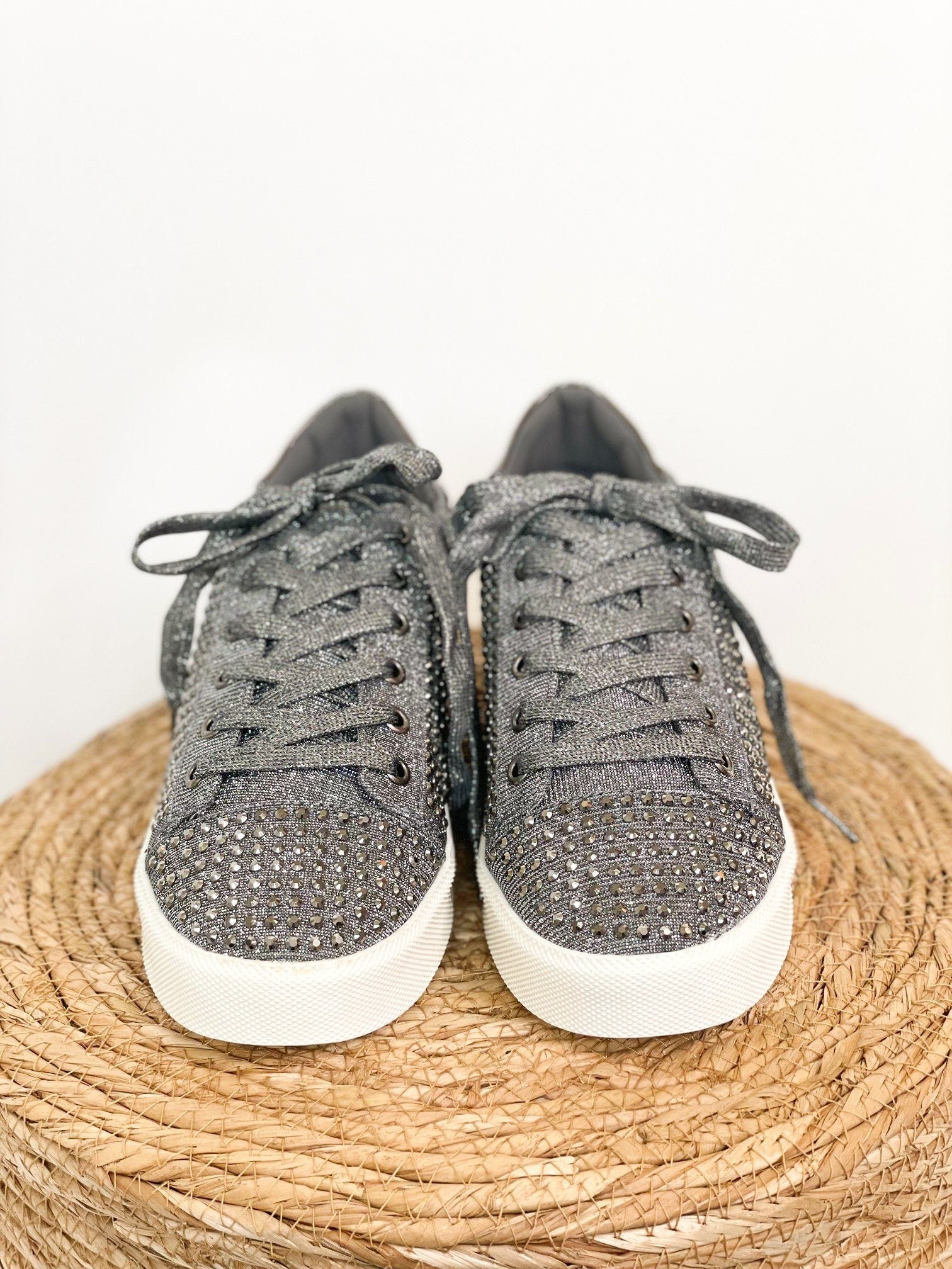 Diva Sneaker in Pewter 120 Sneakers Naughty Monkey- Tilden Co.