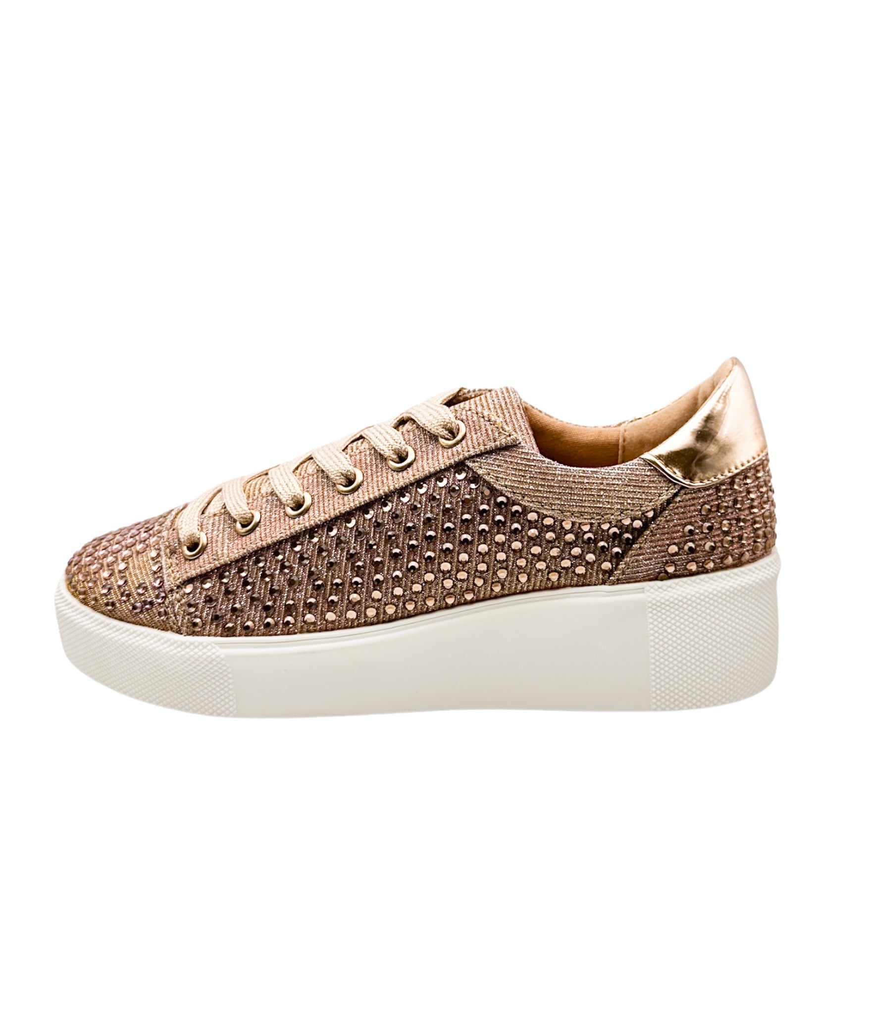 Diva Sneaker in Rose Gold 120 Sneakers Naughty Monkey- Tilden Co.