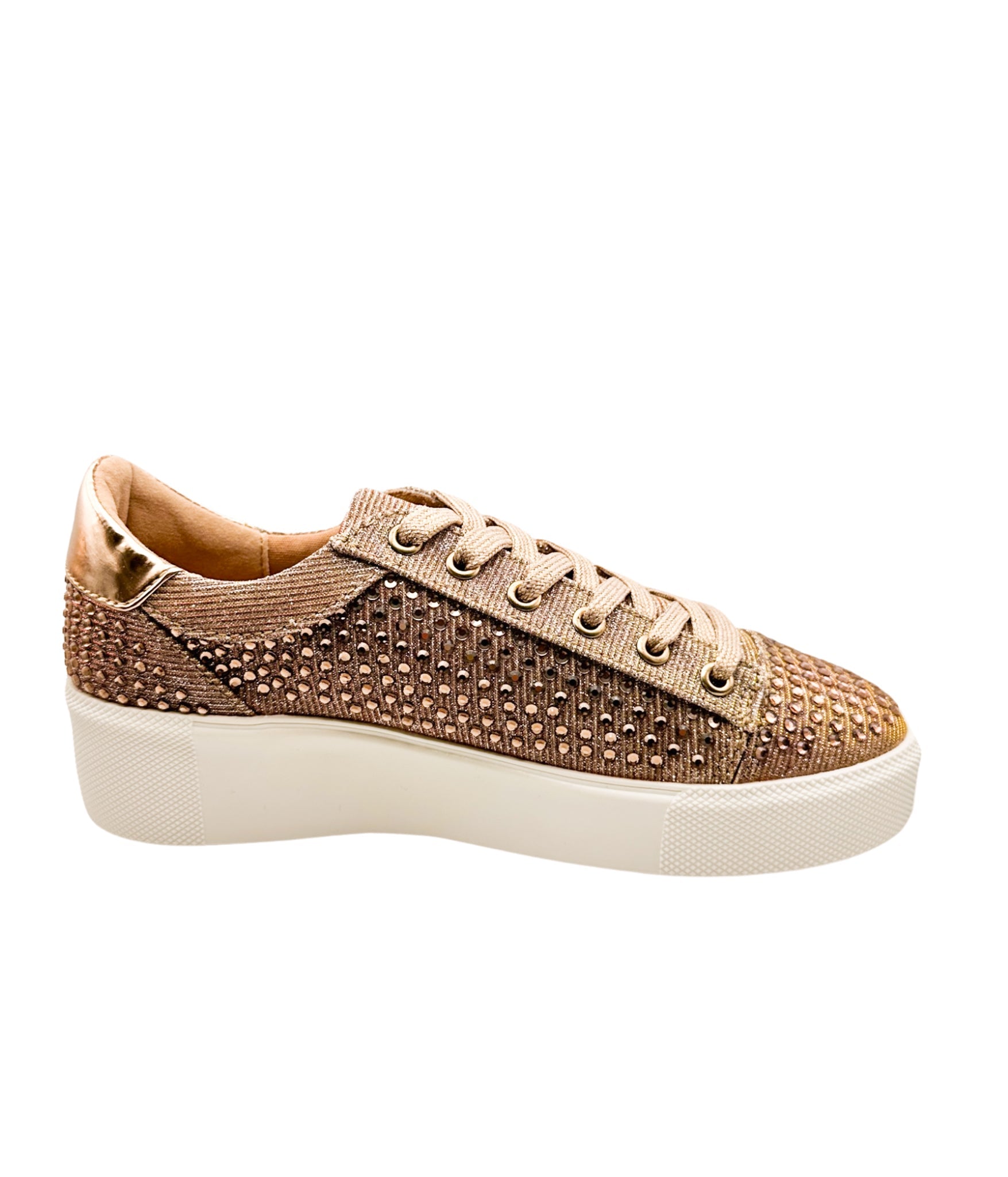 Diva Sneaker in Rose Gold 120 Sneakers Naughty Monkey- Tilden Co.