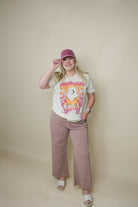 High Rise Crop Wide Leg Jean jeans Tea n Rose- Tilden Co.