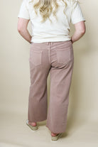 High Rise Crop Wide Leg Jean jeans Tea n Rose- Tilden Co.