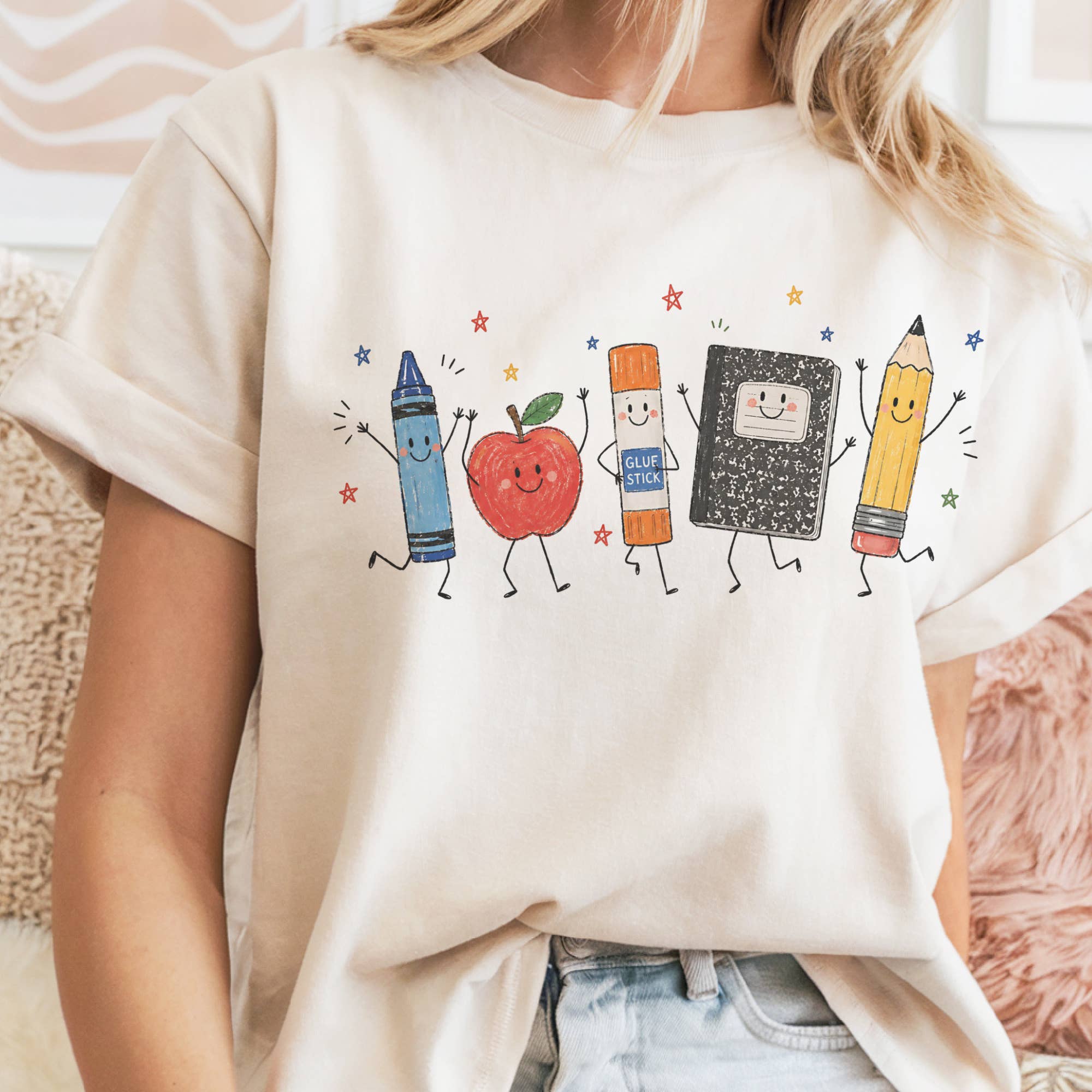 Teacher Doodle Graphic Tee Small Small Graphic T-Shirt Par.tees by Party On!- Tilden Co.