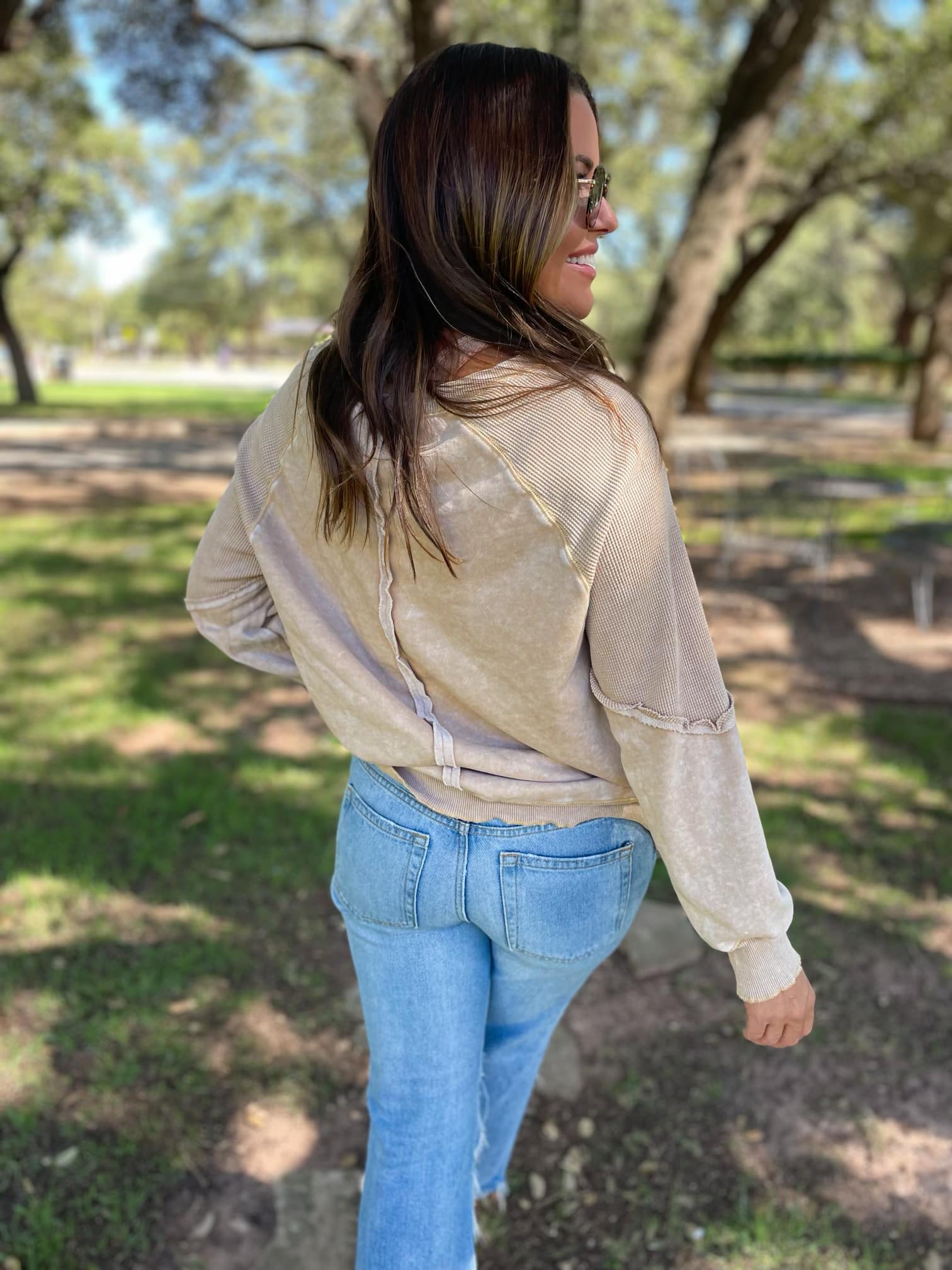 PREORDER: Best Selling Elliott Exposed Seam Sweatshirt in Five Colors Womens Ave Shops- Tilden Co.