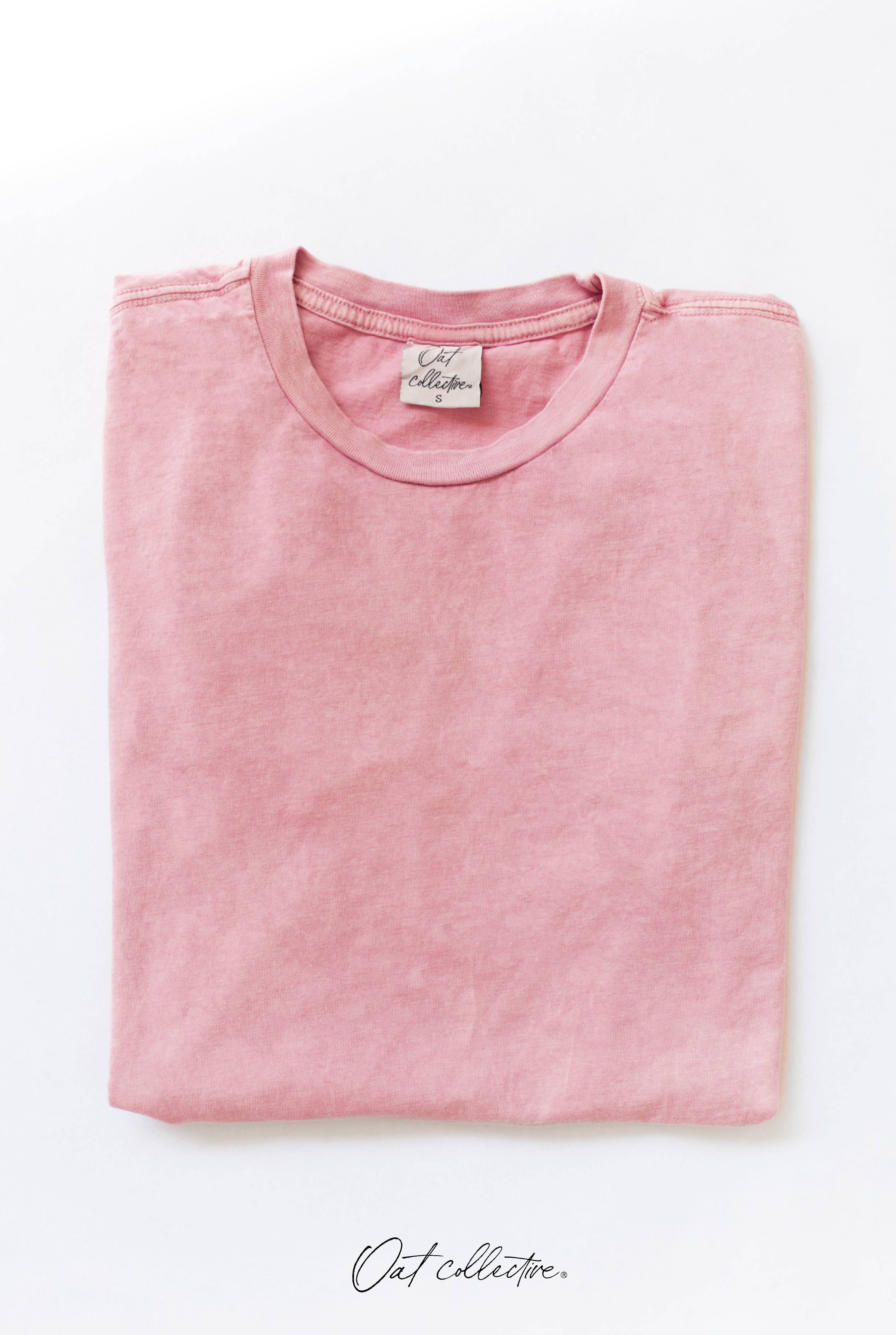 Mineral Washed Basic Tee T-Shirt OAT COLLECTIVE- Tilden Co.