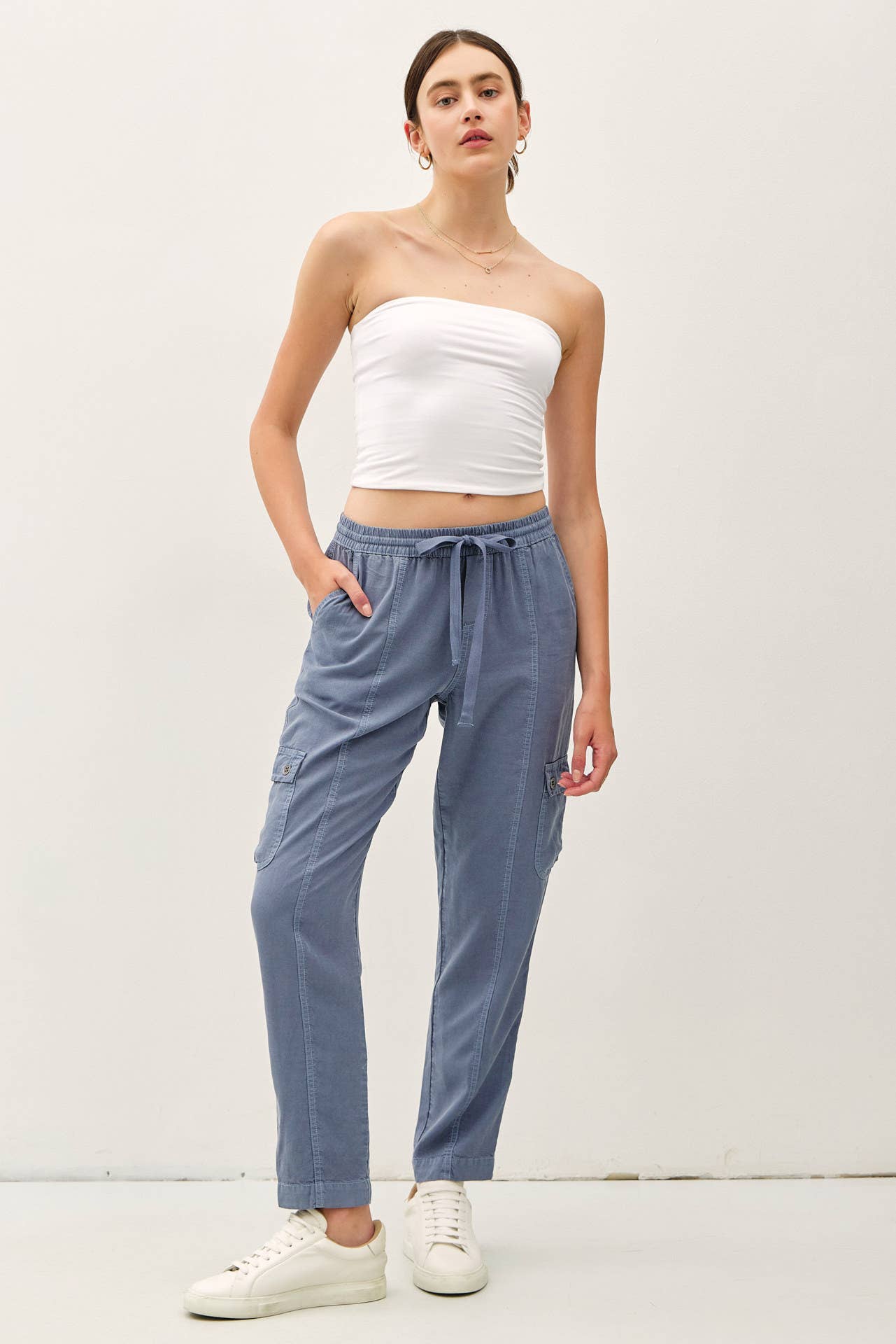 Ryder Tencel Cargo Joggers Slate Blue / Small Slate Blue Small Be Cool- Tilden Co.