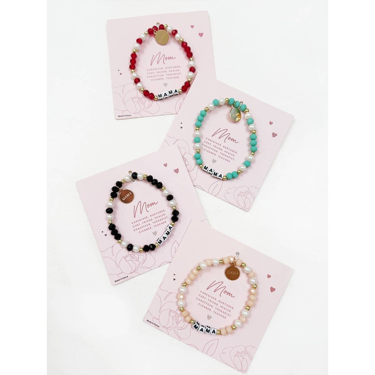Mix Beads MAMA Inpirational Bracelet Love and Repeat- Tilden Co.