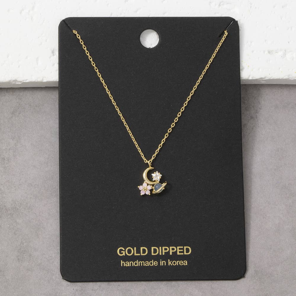 Celestial Cluster Pendant Necklace Necklace Fame Accessories- Tilden Co.