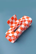 Checkered Resin Hair Claw Clip| 40H664 JOSSLYN by wall to wall- Tilden Co.