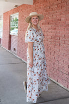 The Eden Dress in Copper Blossom Shirts & Tops Mikarose- Tilden Co.