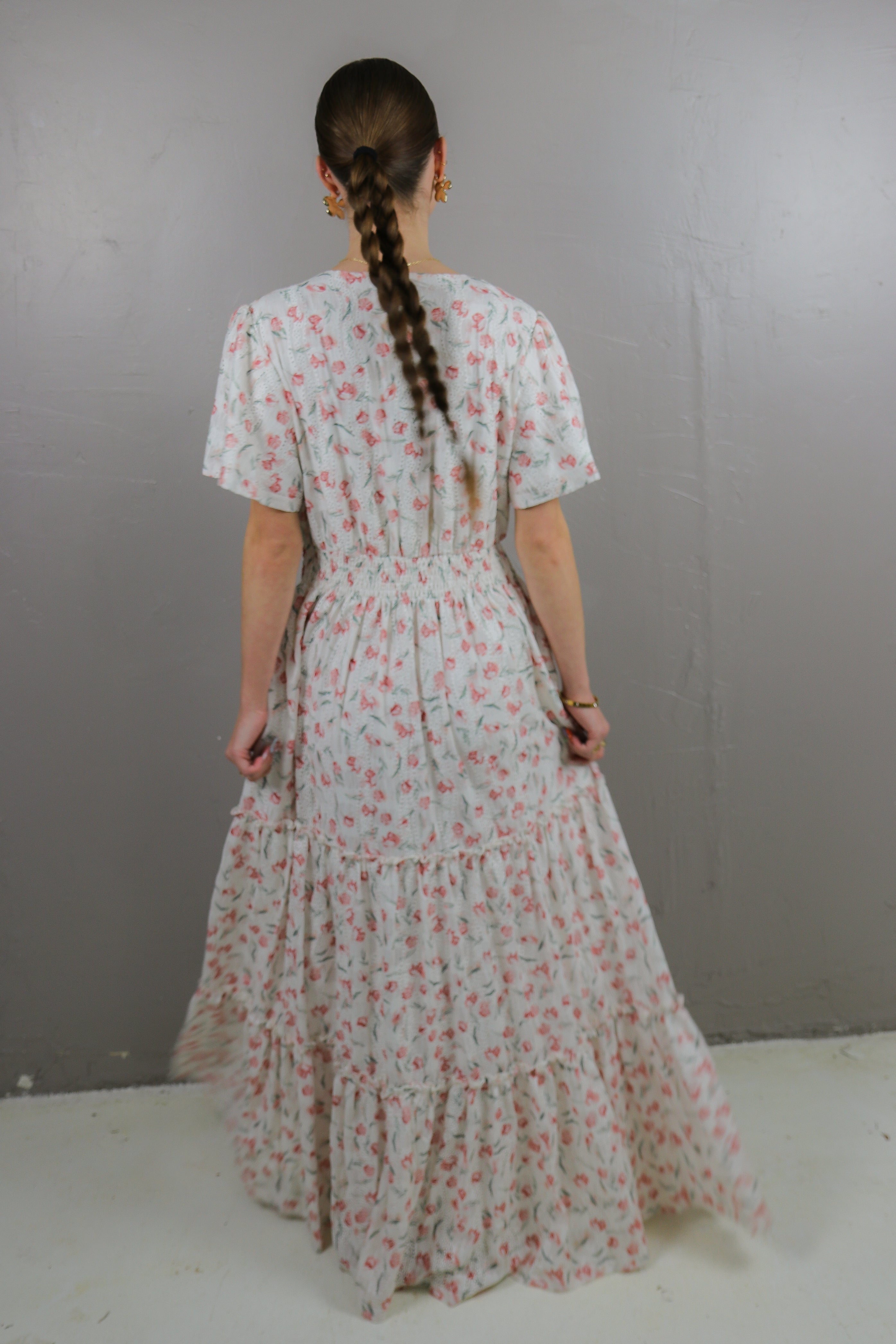 The Eden in Strawberry Thicket maxi dress Mikarose- Tilden Co.