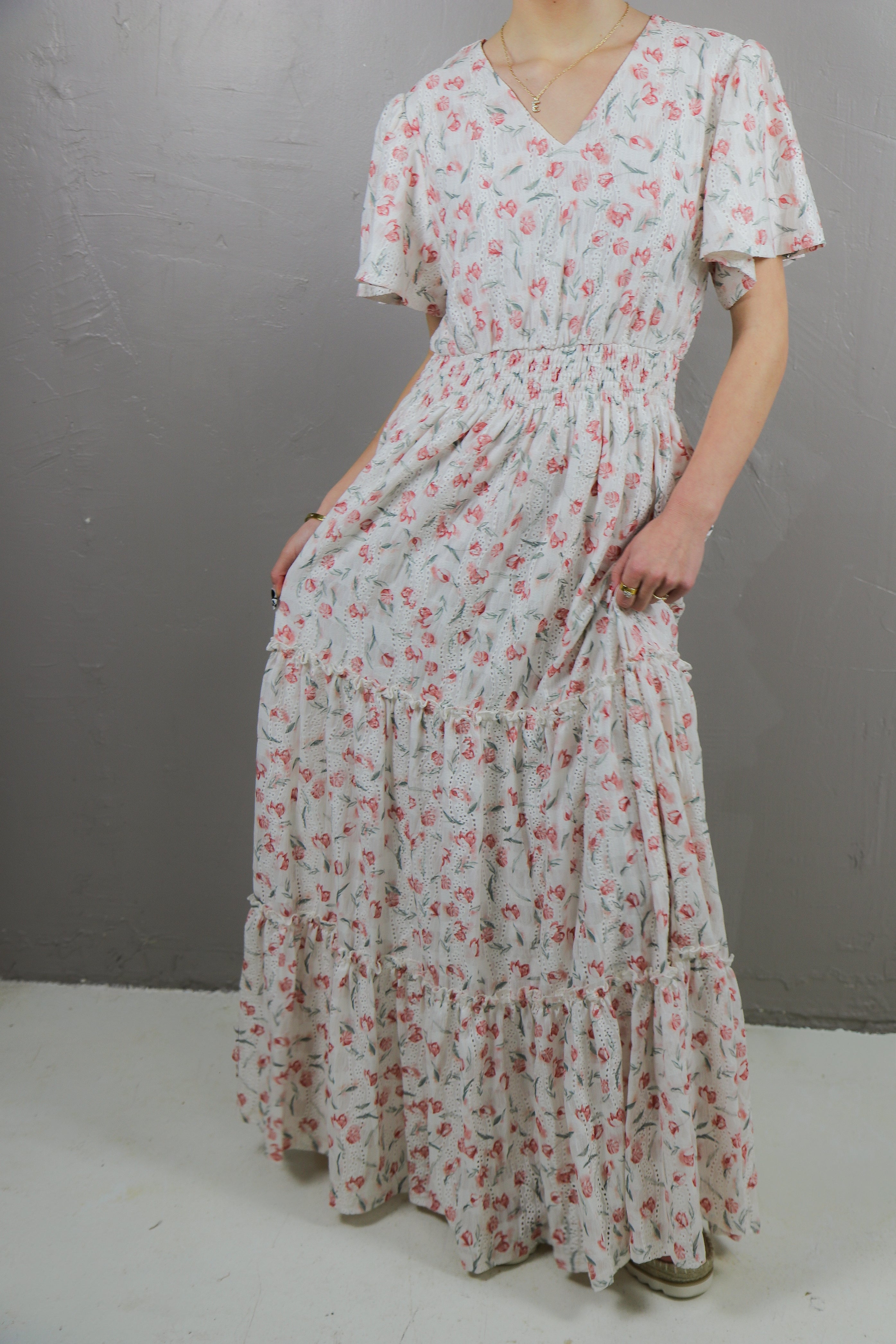 The Eden in Strawberry Thicket maxi dress Mikarose- Tilden Co.