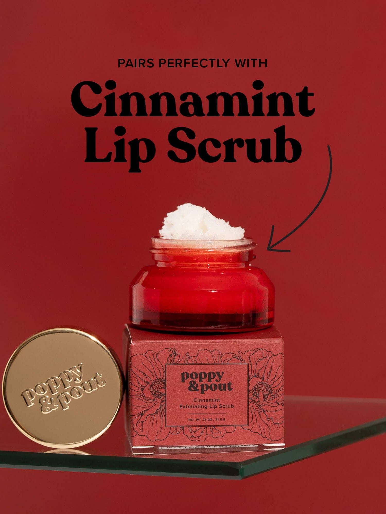 Lip Balm, Cinnamint    lip balm Poppy & Pout- Tilden Co.