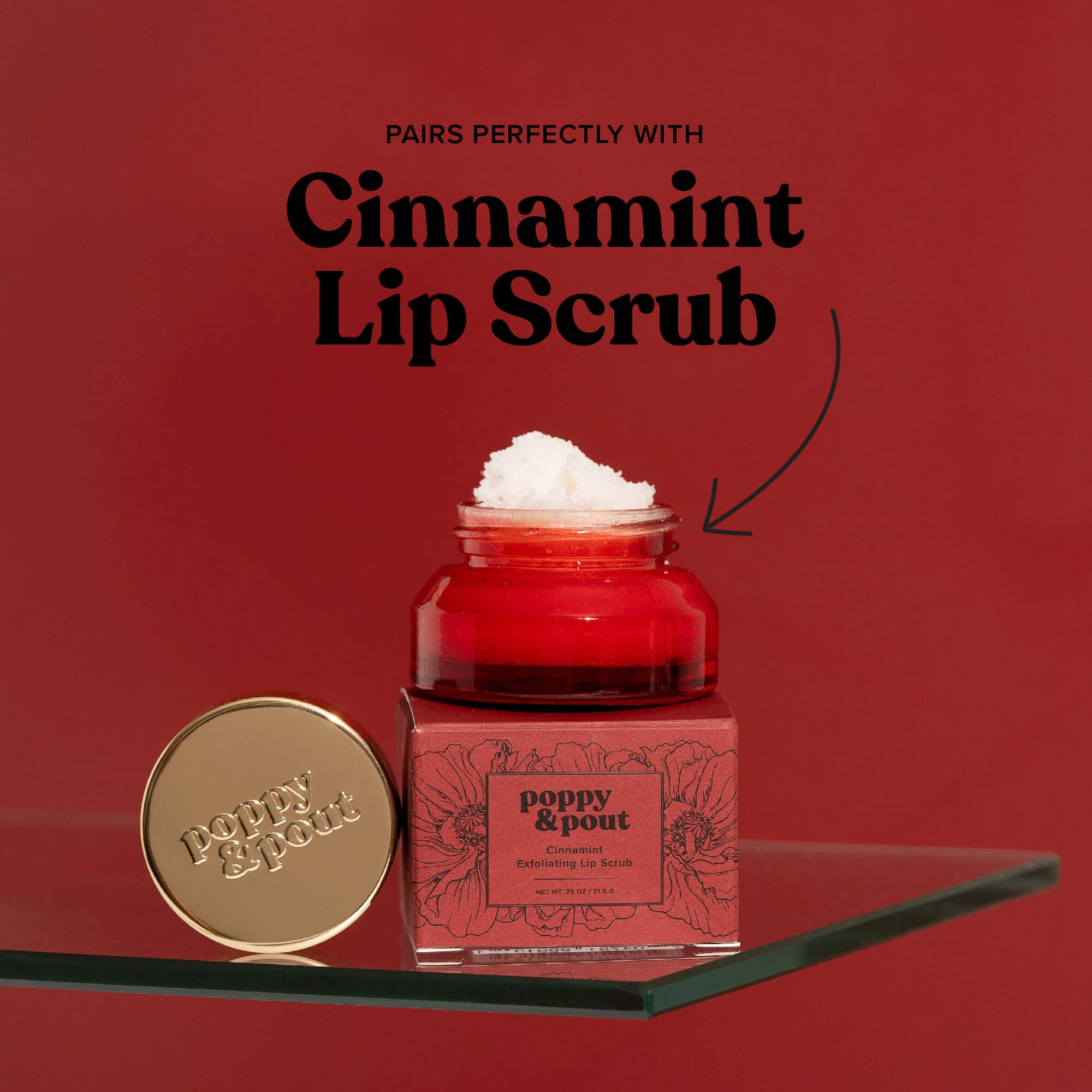 Lip Balm, Cinnamint    lip balm Poppy & Pout- Tilden Co.