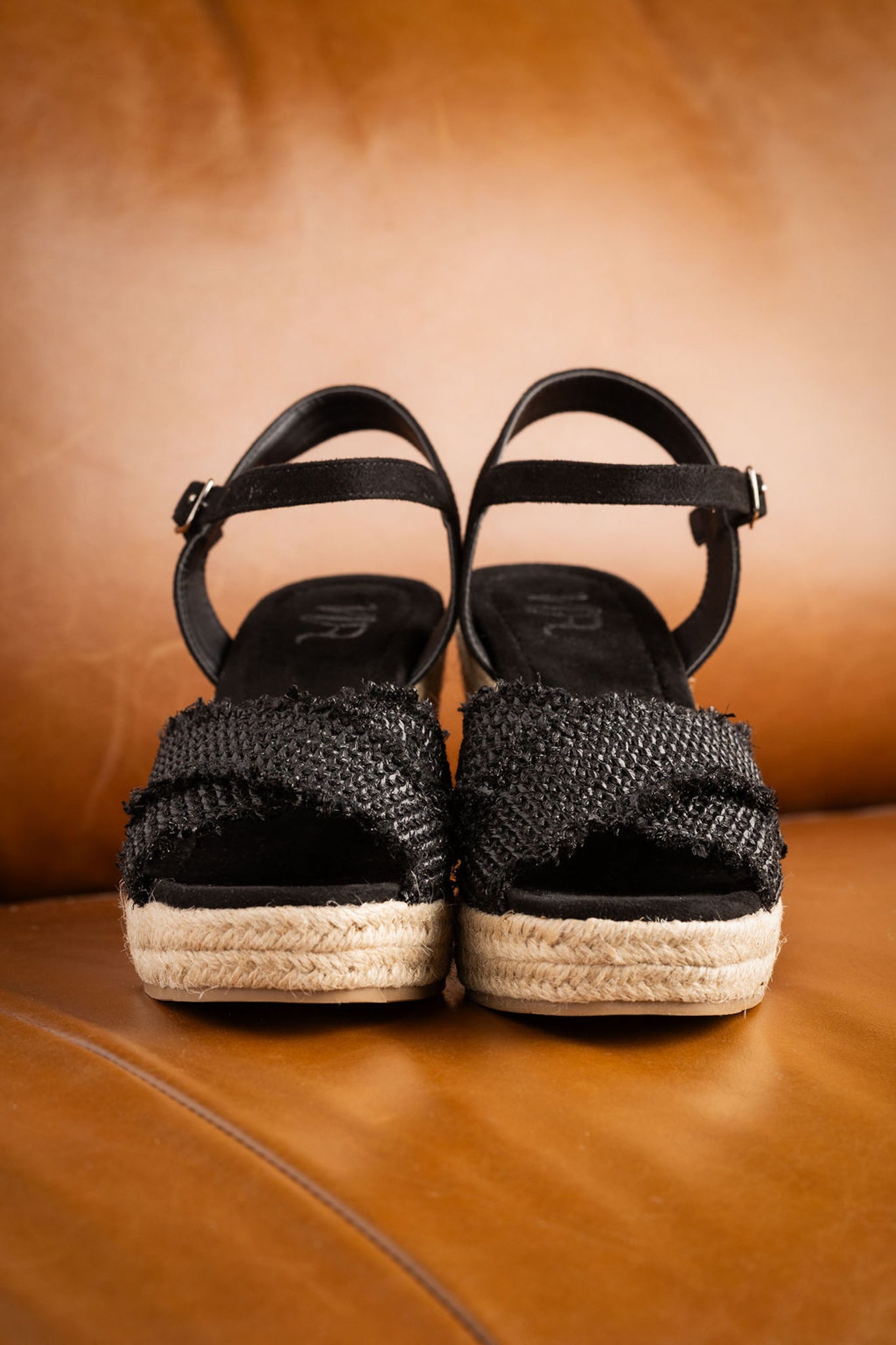 Elinor Wedge in Black Shoes Ave Shops- Tilden Co.