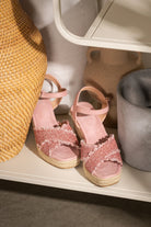 Elinor Wedge in Pink 140 Wedges Naughty Monkey- Tilden Co.