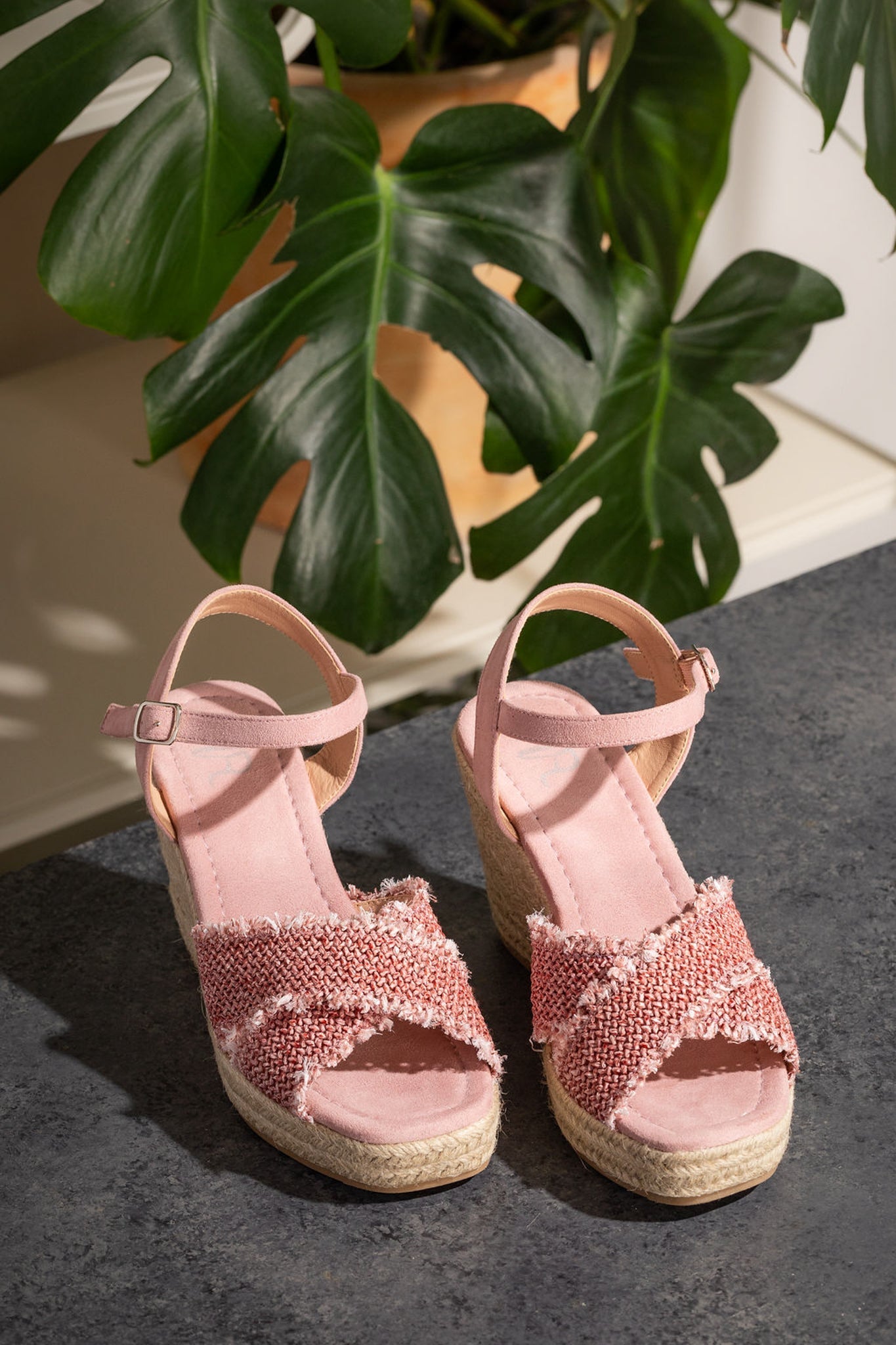 Elinor Wedge in Pink 140 Wedges Naughty Monkey- Tilden Co.