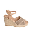 Elinor Wedge in Taupe 140 Wedges Naughty Monkey- Tilden Co.