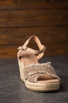 Elinor Wedge in Taupe 140 Wedges Naughty Monkey- Tilden Co.