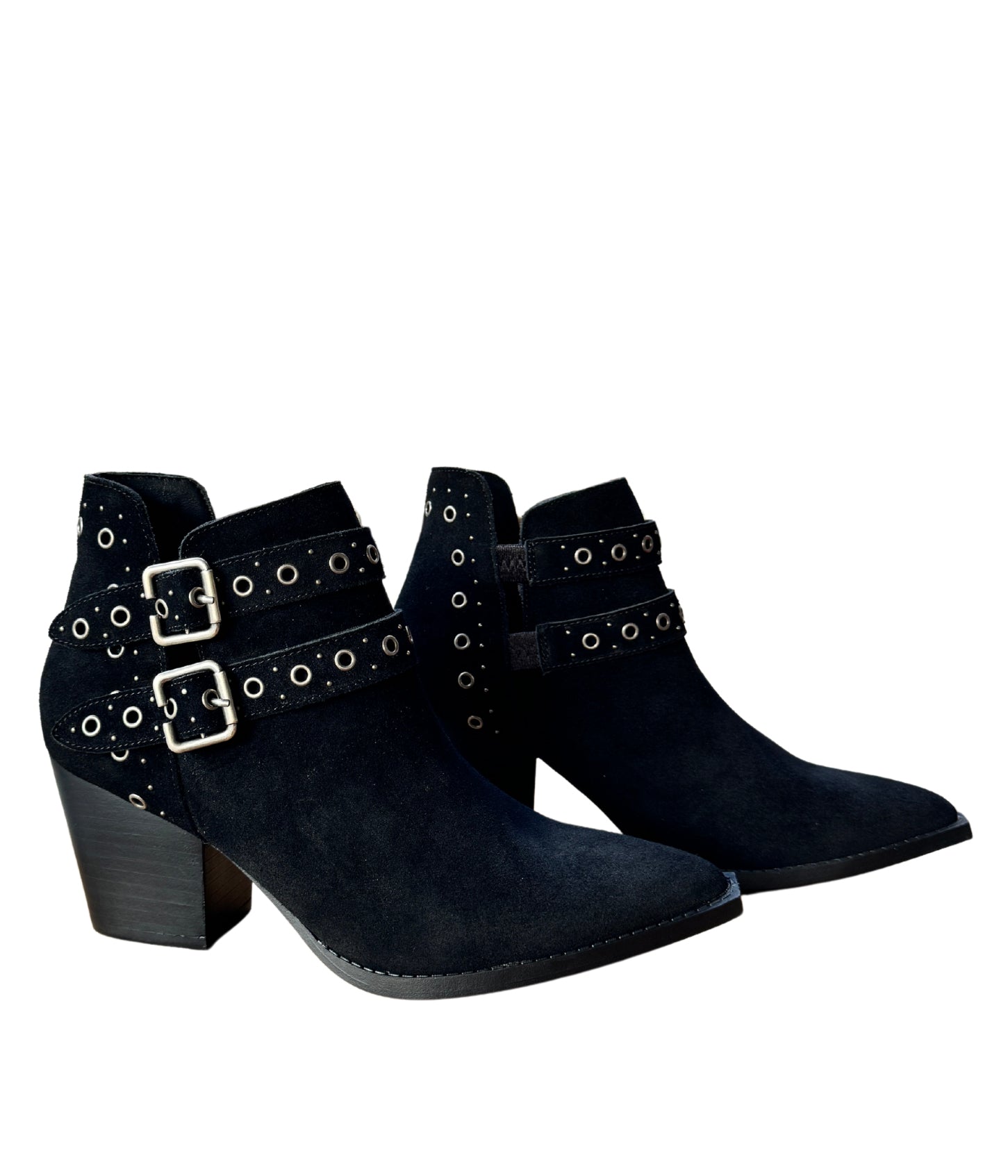 Elsa Leather Ankle Boot in Black 100 Western Boots Naughty Monkey- Tilden Co.