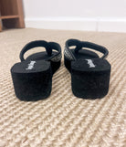 Evita Rhinestone Sandal in Black and Silver 130 Sandals Naughty Monkey- Tilden Co.