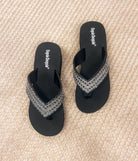 Evita Rhinestone Sandal in Black and Silver 130 Sandals Naughty Monkey- Tilden Co.
