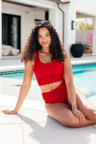 Tonga Scalloped Swim Top Swimwear Ave Shops- Tilden Co.