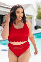 Tonga Scalloped Swim Top Swimwear Ave Shops- Tilden Co.