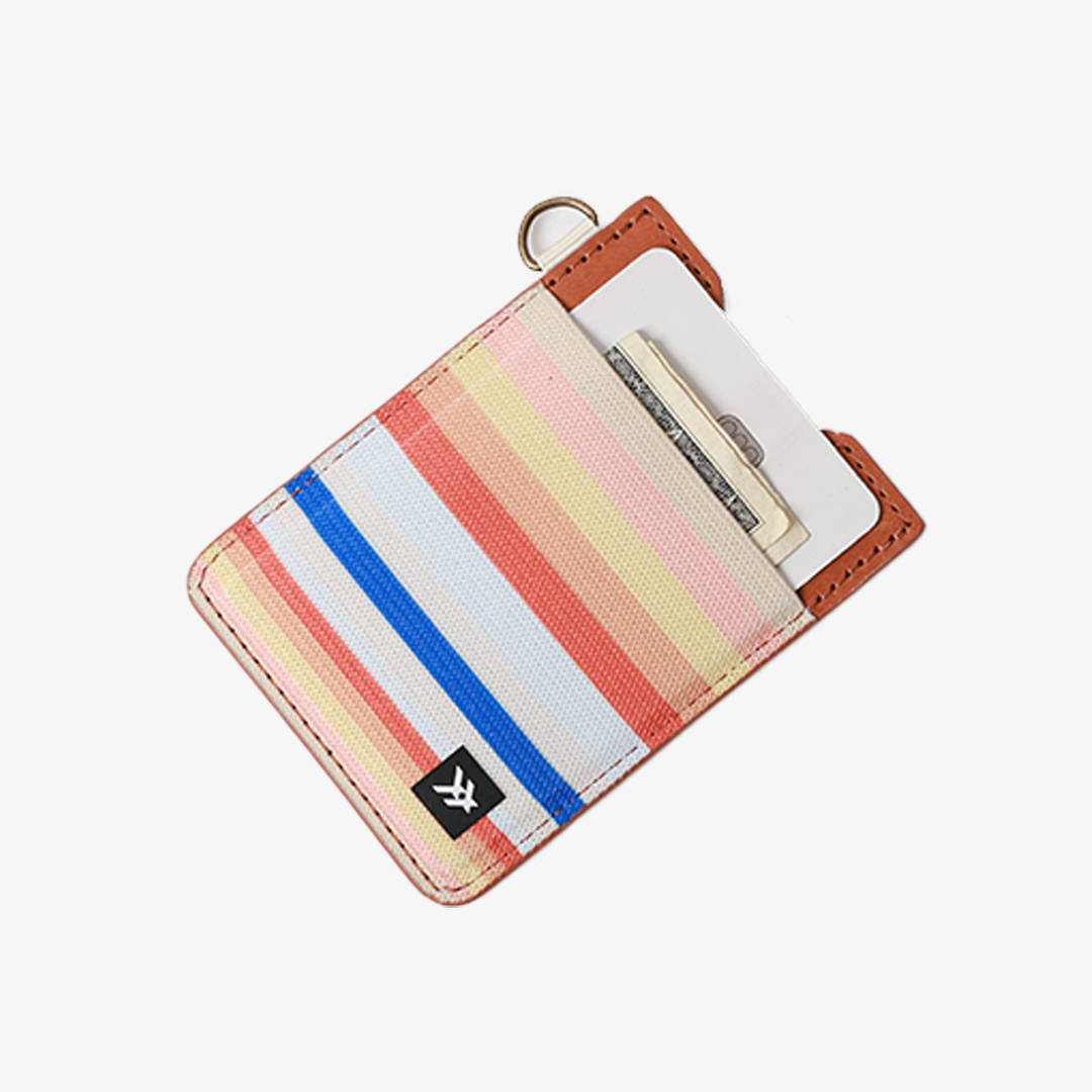 Renae Peach - Vertical Leather Wallet Wallets & Money Clips Thread- Tilden Co.