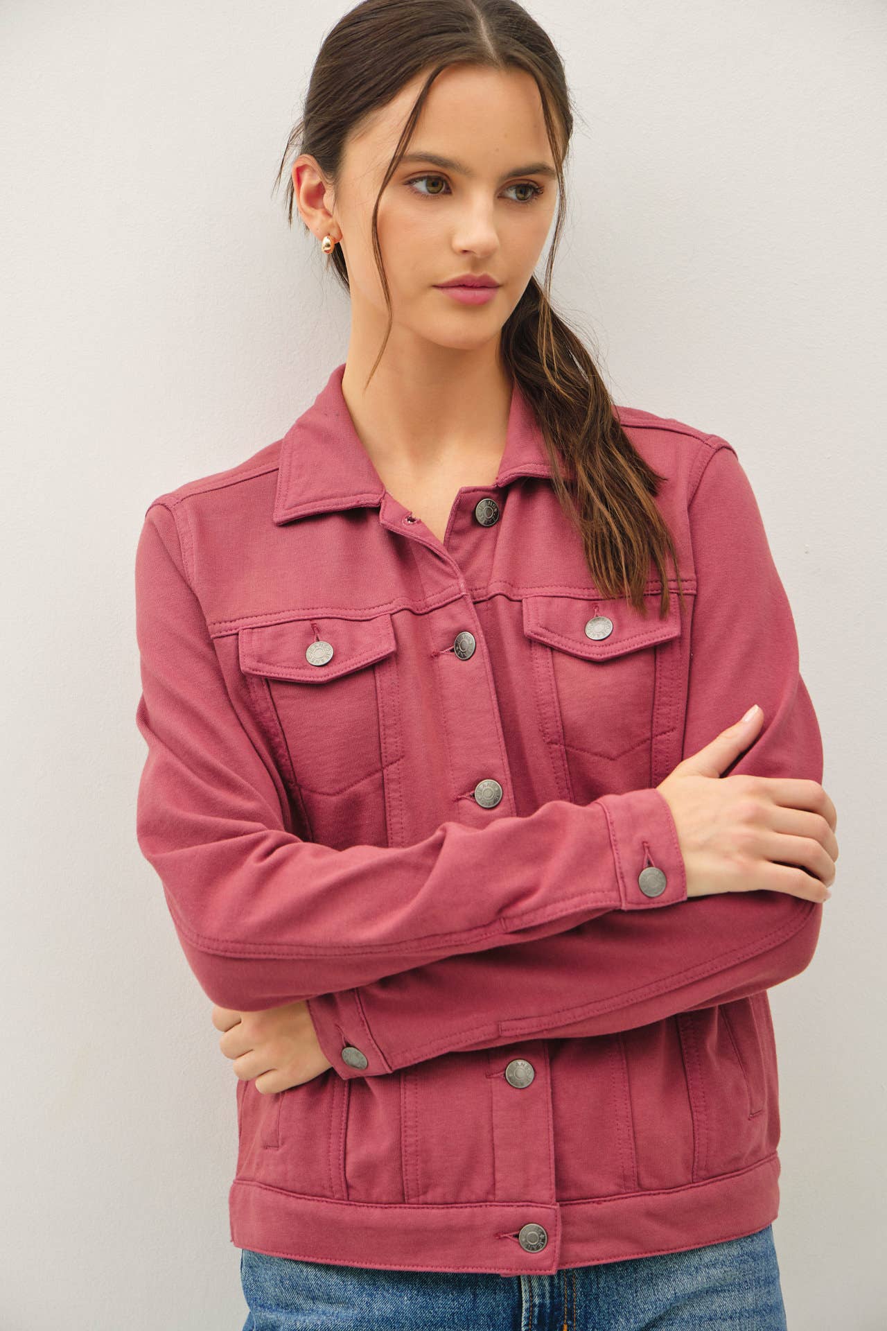 Fleece Trucker Jacket Faded Burgundy / Small Faded Burgundy Small Be Cool- Tilden Co.