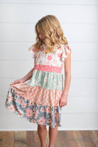 Girl's Daisy Check Tiered Dress Girl's Dress Adorable Sweetness- Tilden Co.