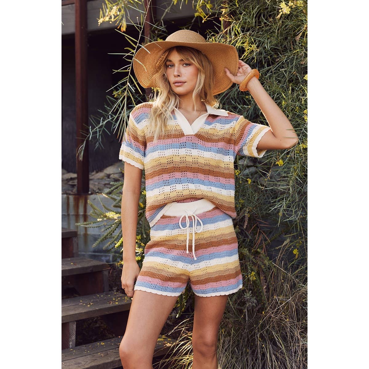 Desert Bloom Stripe Sweater Top Tops in february- Tilden Co.