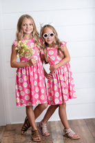 Girl's - Hot Pink Daisy Flutter Dress Girl's Dress Adorable Sweetness- Tilden Co.