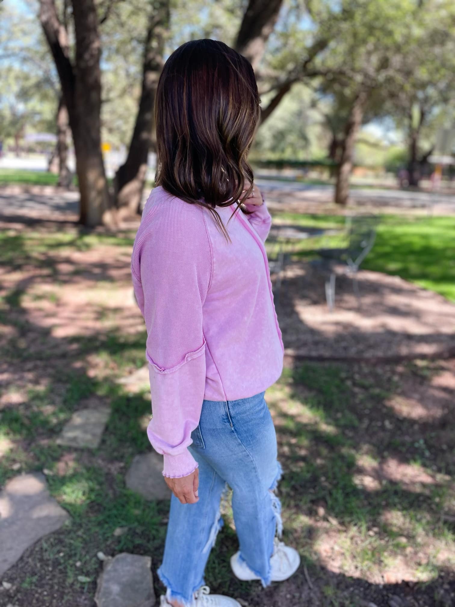 PREORDER: Best Selling Elliott Exposed Seam Sweatshirt in Five Colors Womens Ave Shops- Tilden Co.