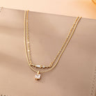 Crystal Bar & Square Necklace | 80N92870 necklace JOSSLYN by wall to wall- Tilden Co.