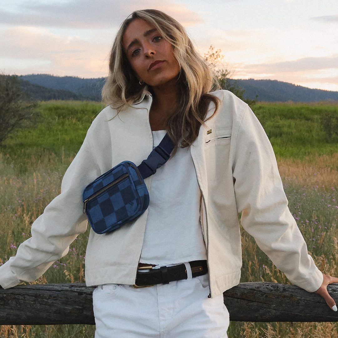 Denim Check - Belt Bag fanny pack Thread- Tilden Co.