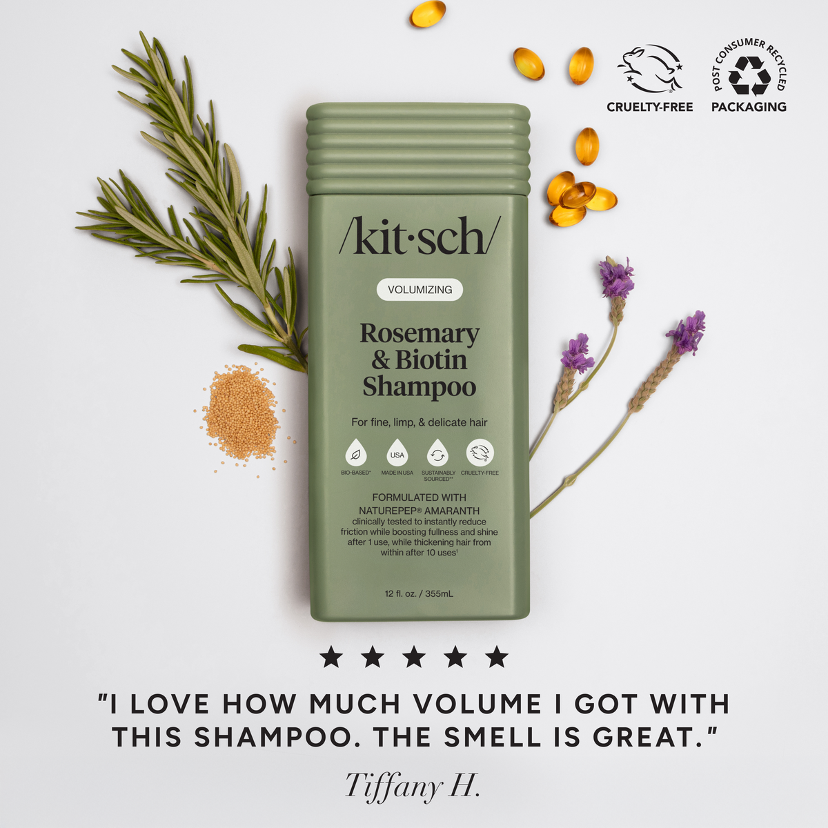 Volumizing Rosemary & Biotin Shampoo KITSCH- Tilden Co.