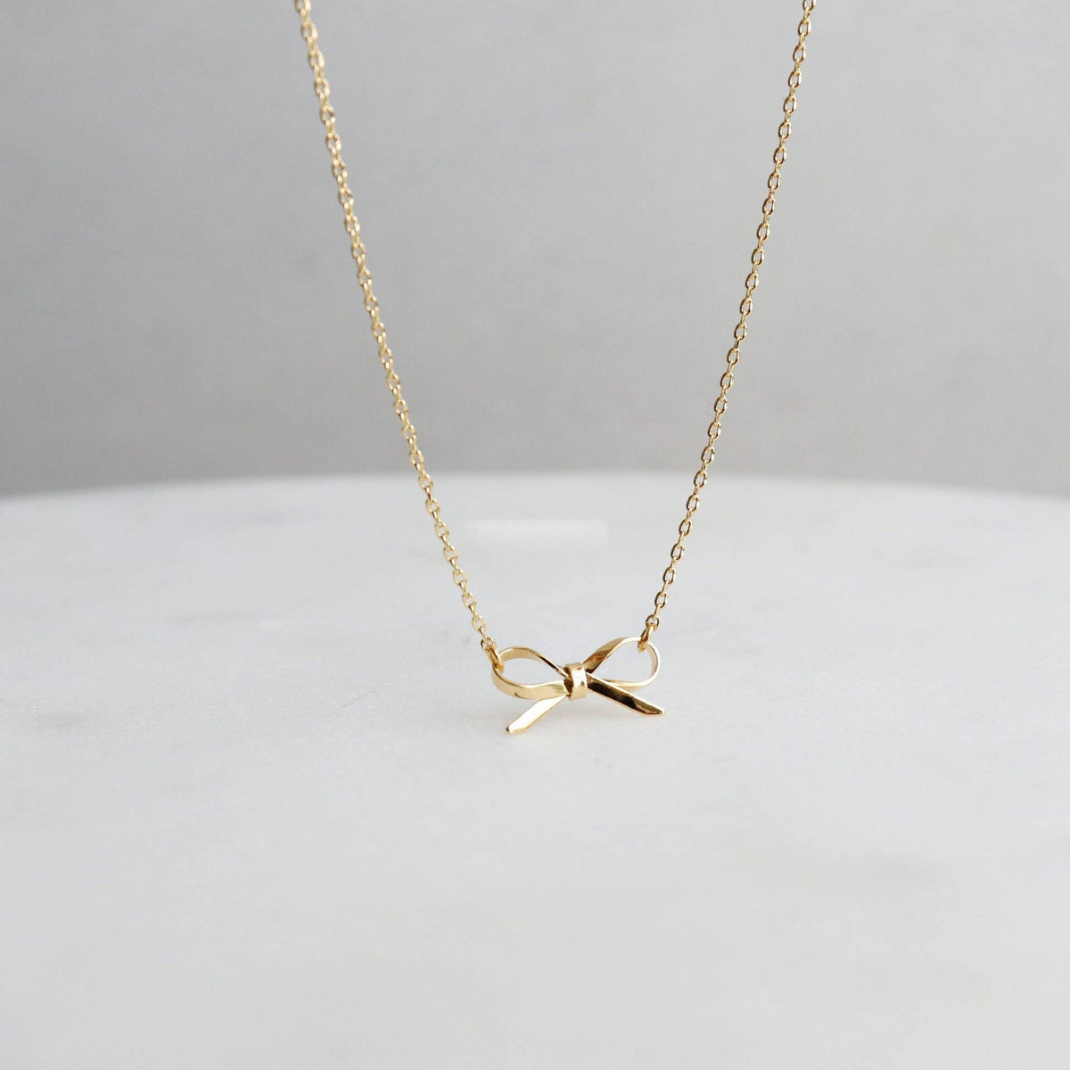 18K STAINLESS STEEL TARNISH FREE BOW NECKLACE | 40NK9418 necklace JOSSLYN by wall to wall- Tilden Co.