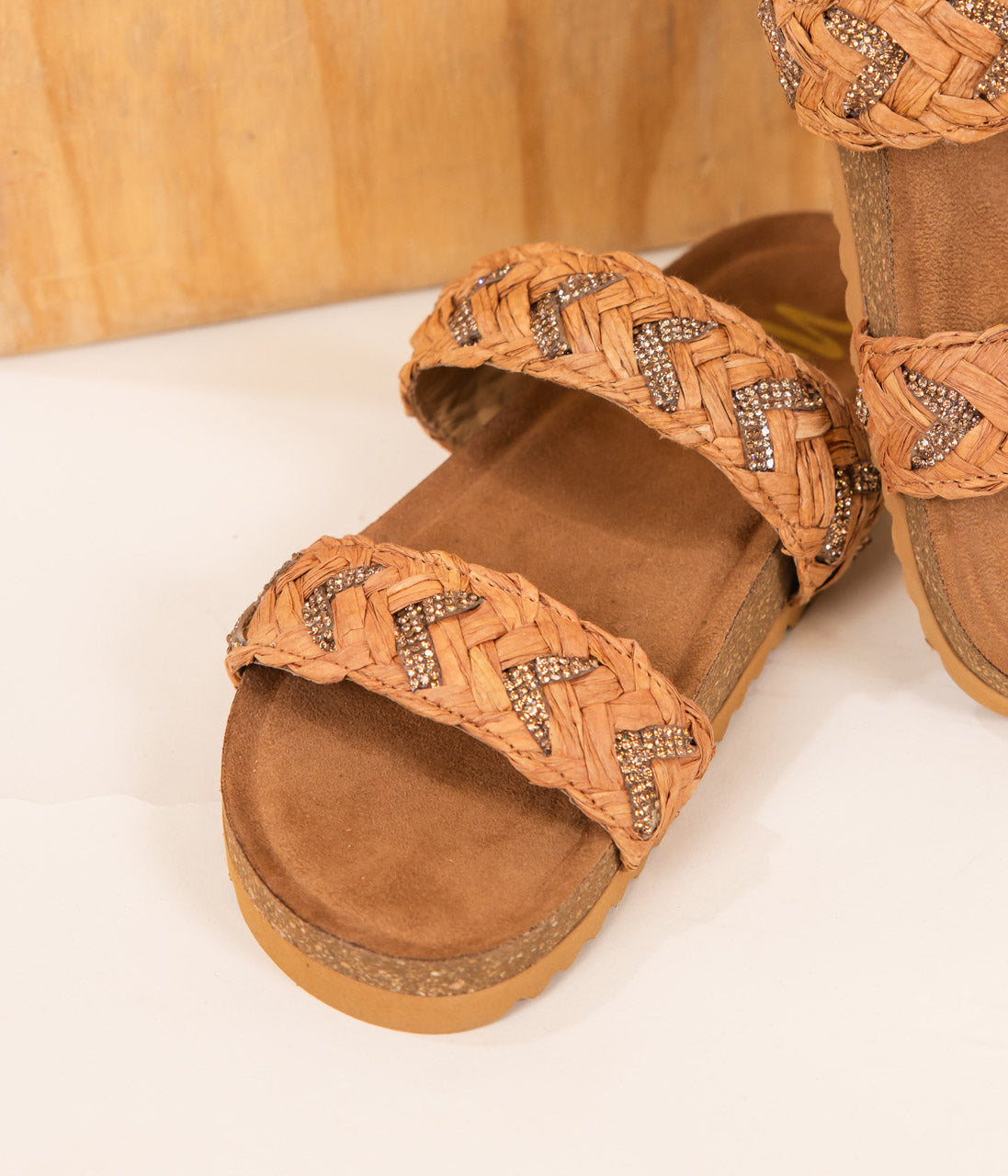 Fia Sandal in Tan 130 Sandals Naughty Monkey- Tilden Co.