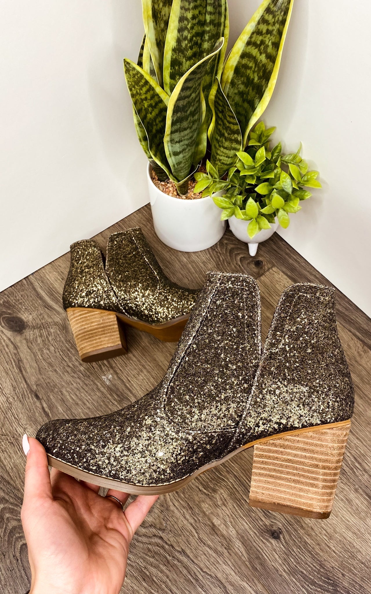 Fiera Booties in Bronze Shoes Ave Shops- Tilden Co.