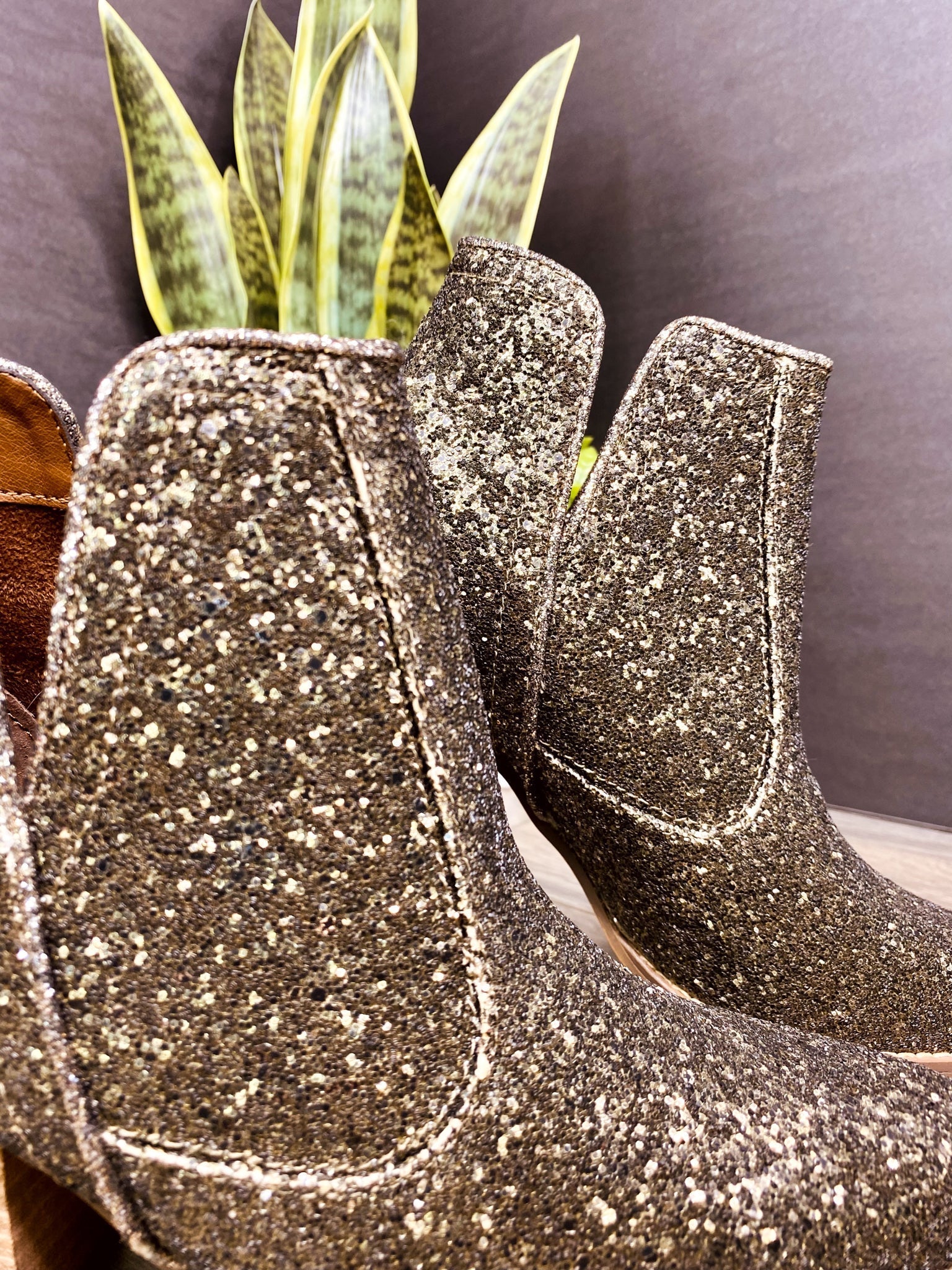Fiera Booties in Bronze Shoes Ave Shops- Tilden Co.