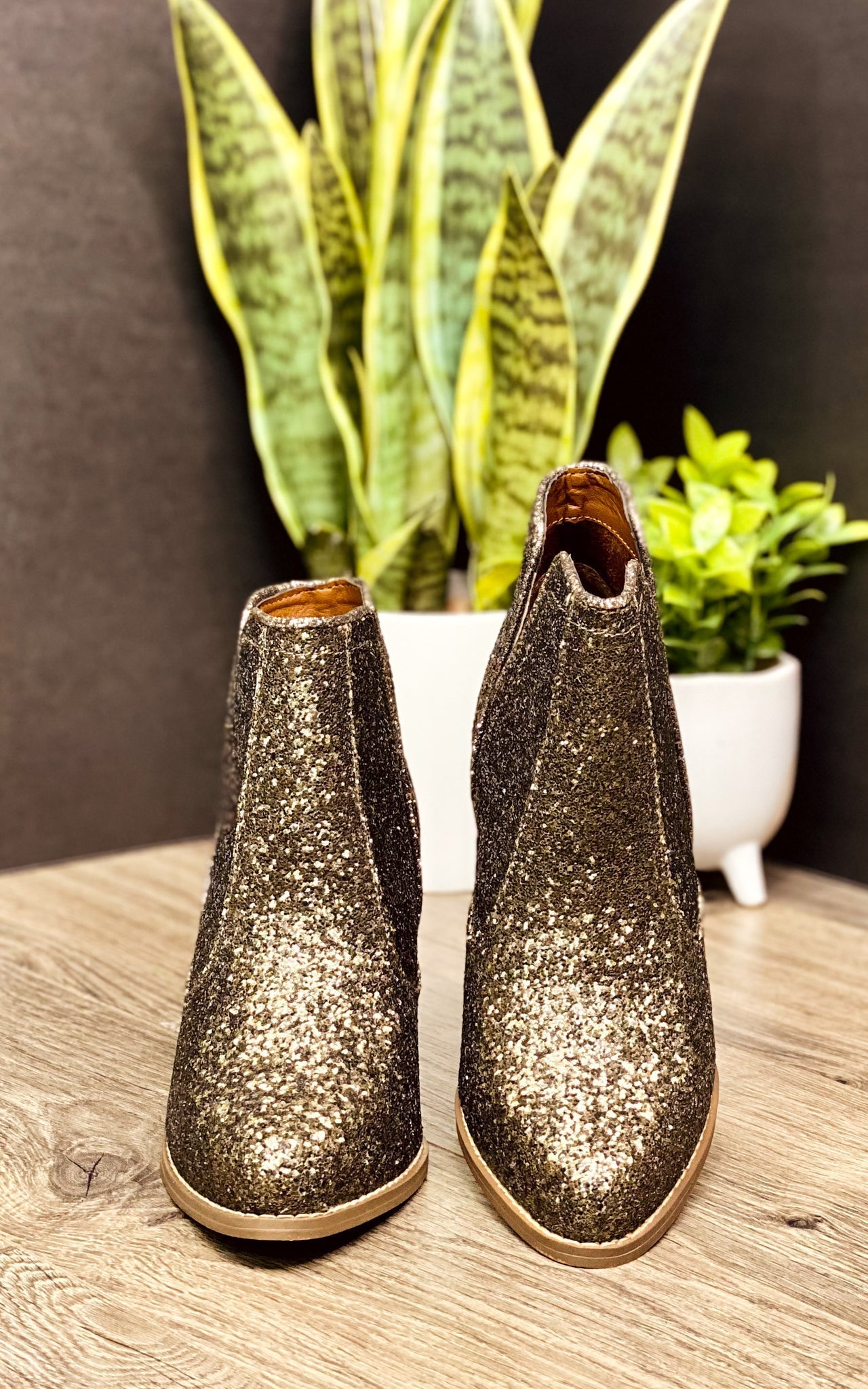 Fiera Booties in Bronze Shoes Ave Shops- Tilden Co.