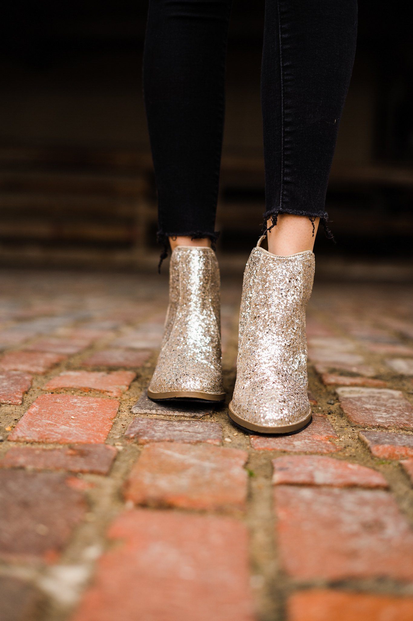 Fiera Booties in Gold    Shoes Ave Shops- Tilden Co.