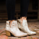 Fiera Glitter Booties in Gold 110 Fashion Boots Naughty Monkey- Tilden Co.