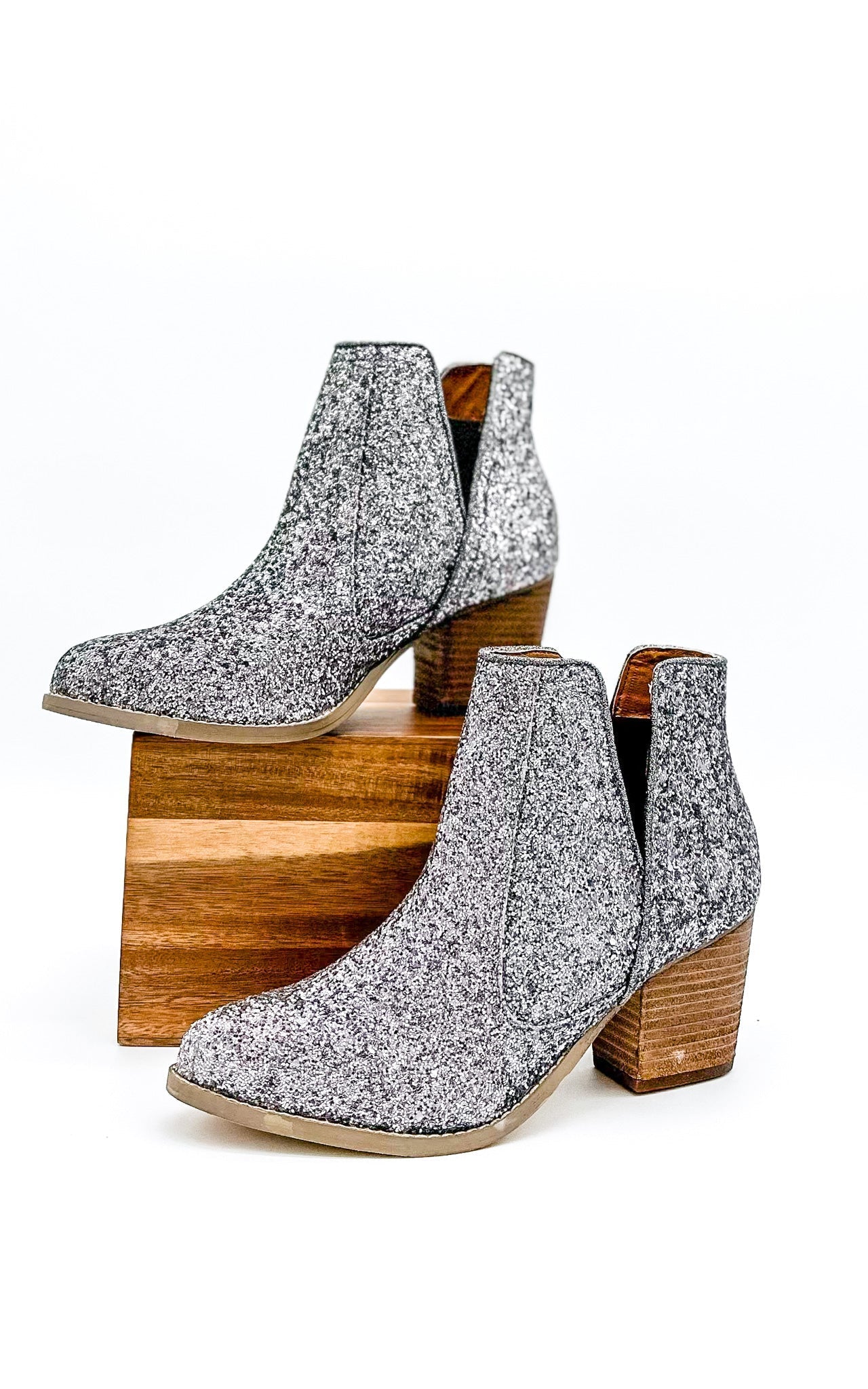 Fiera Booties in Pewter    Shoes Ave Shops- Tilden Co.